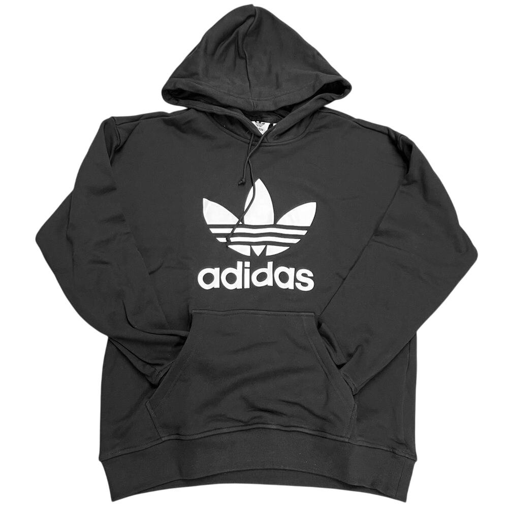 NEW Adidas Adicolor Trefoil Hoodie sweatshirt womens XS Originals Black white